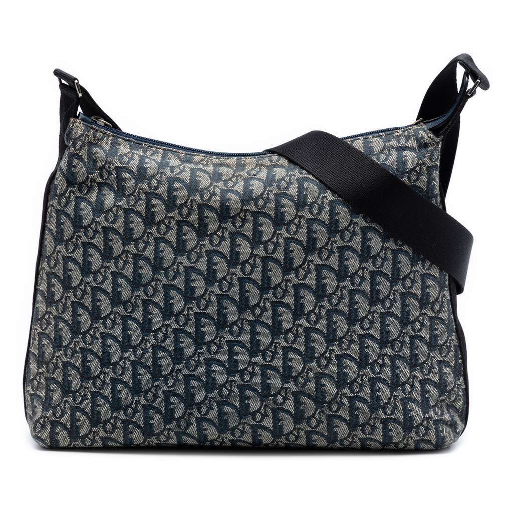Dior Diorissimo Trotter Canvas Crossbody Blue Canvas Very good - Front View