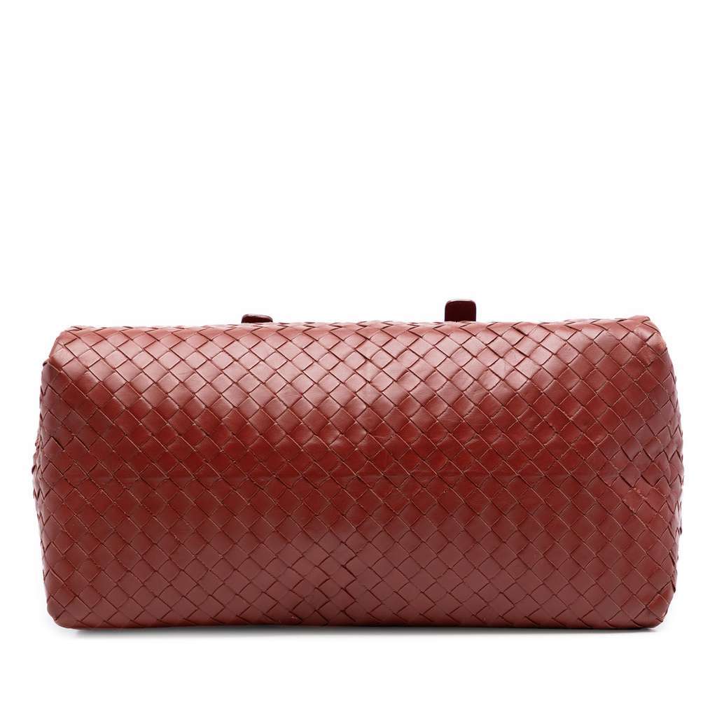 Bottega Veneta Nappa Intrecciato Boston Bag Red Leather Very good - Inside View