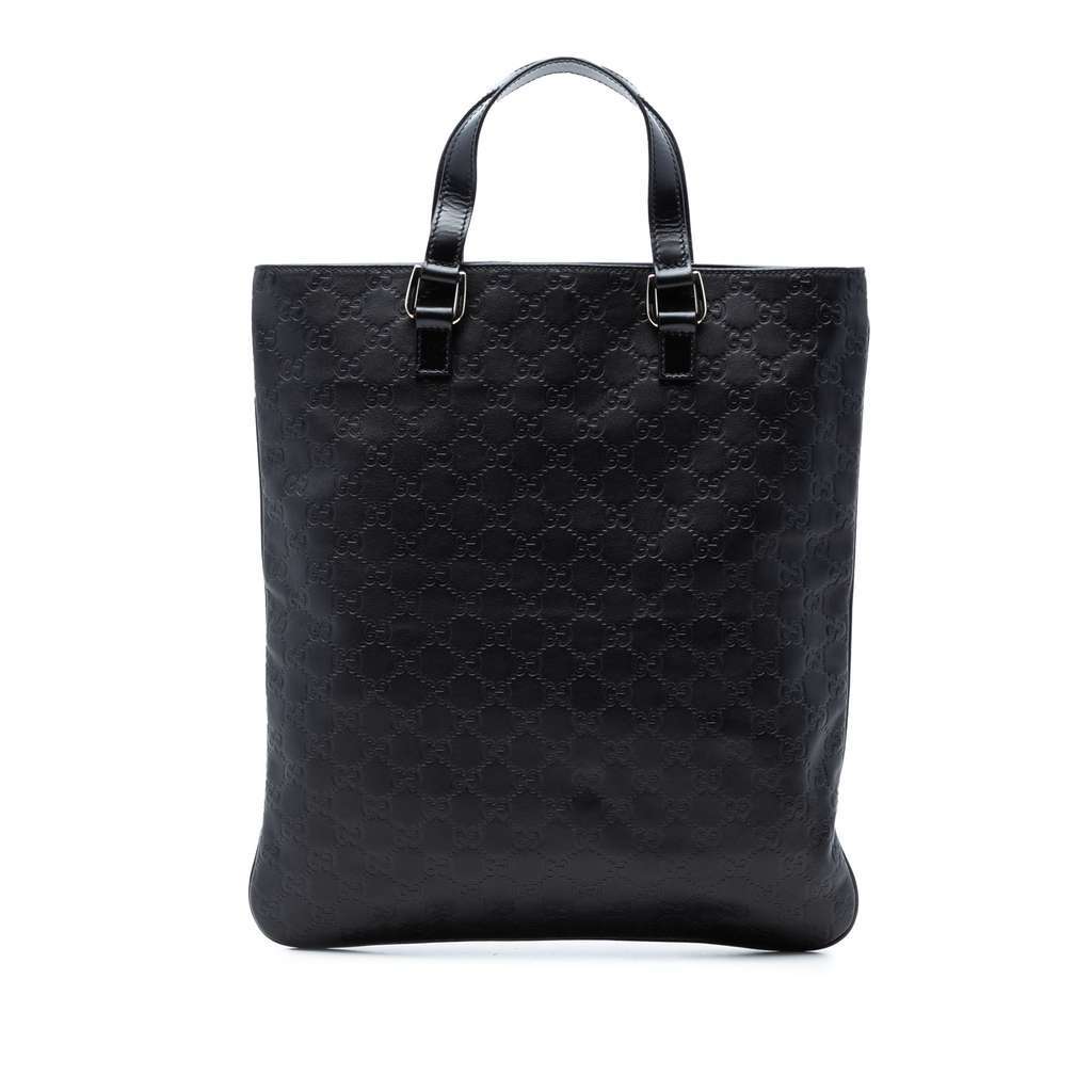 Gucci Guccissima Tote Black Leather Very good - Front View