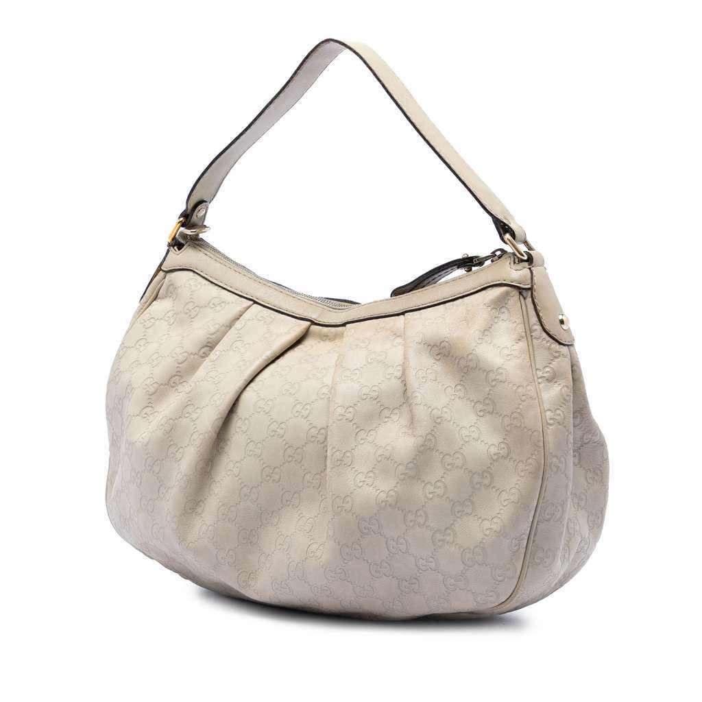 Gucci Guccissima Sukey Shoulder Bag Brown Leather Very good - Back View