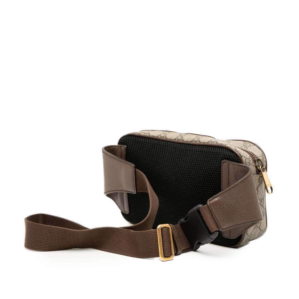 Gucci GG Supreme Web Ophidia Belt Bag Beige Canvas Very good condition - Back View