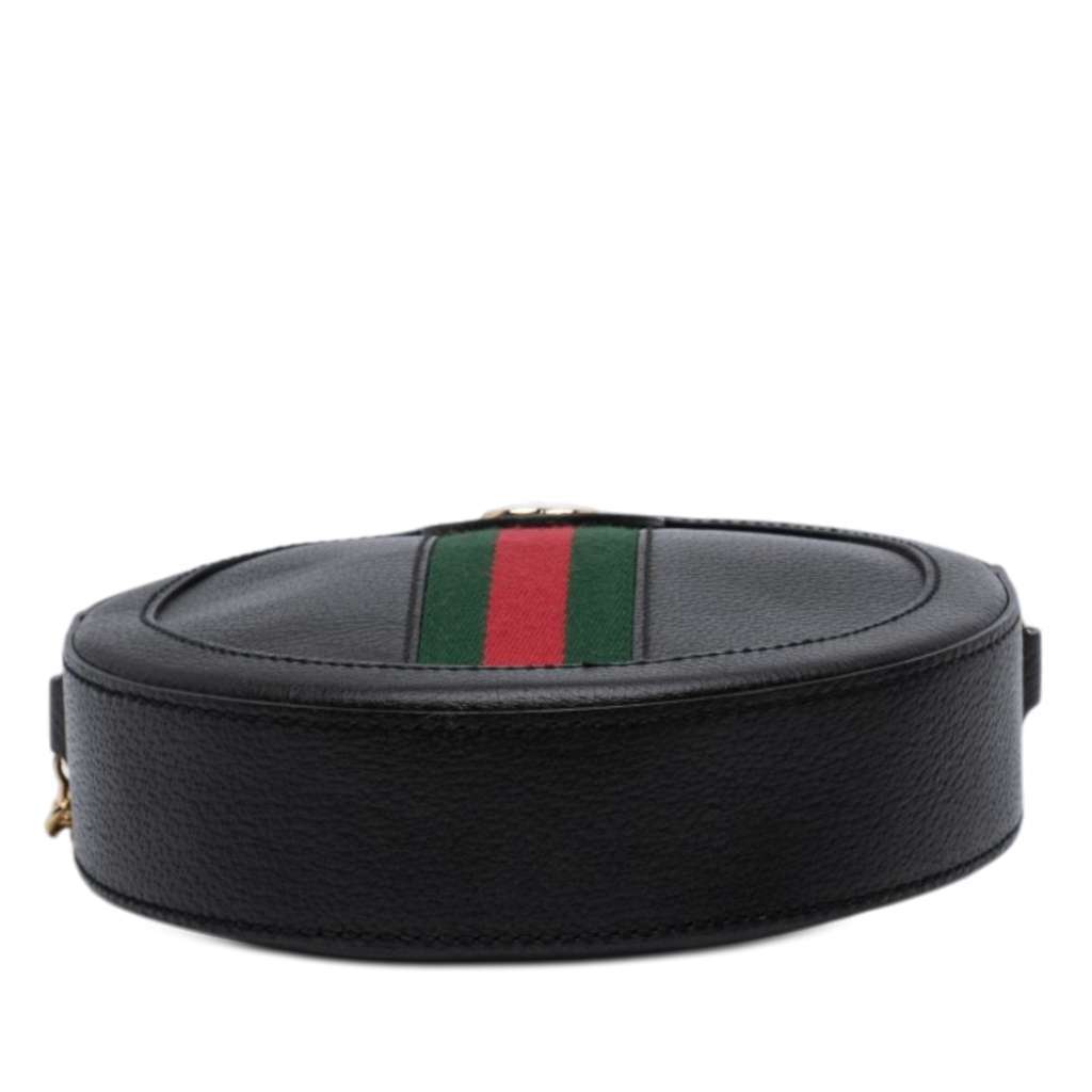 Gucci Mini Leather Ophidia Round Crossbody Black Leather Very good condition - Inside View
