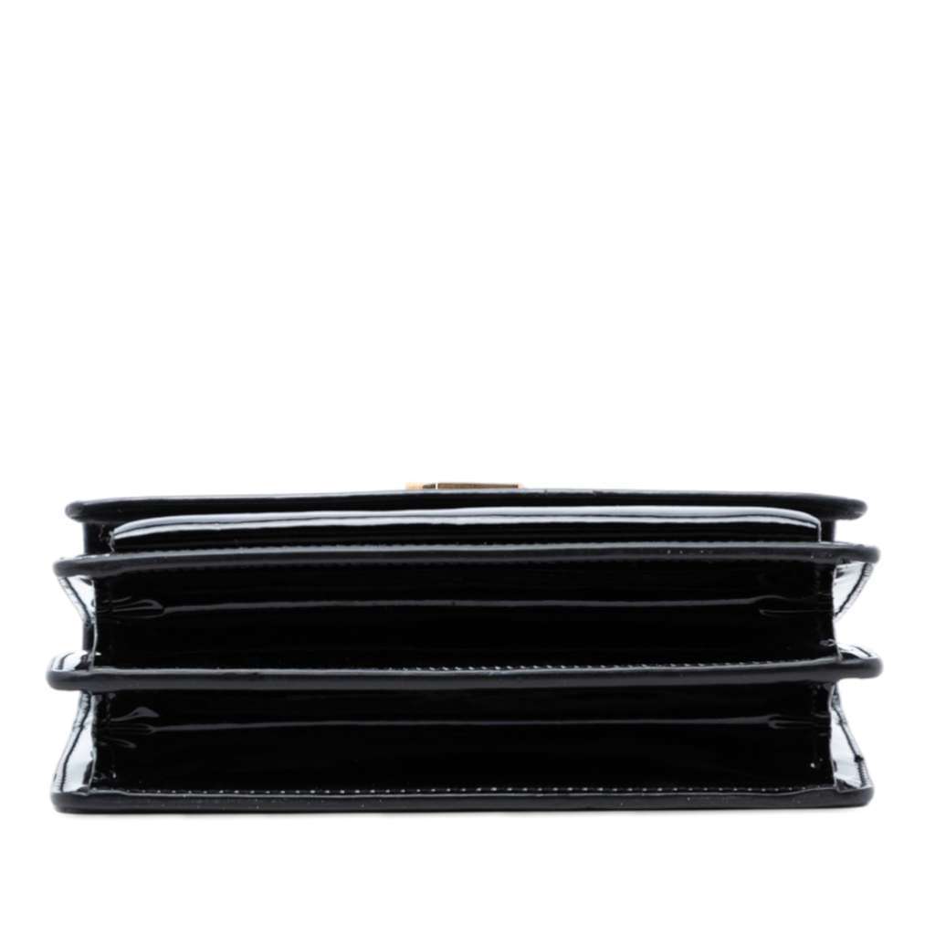 Saint Laurent Small Patent Monogram Sunset Crossbody Black Leather Very good - Inside View