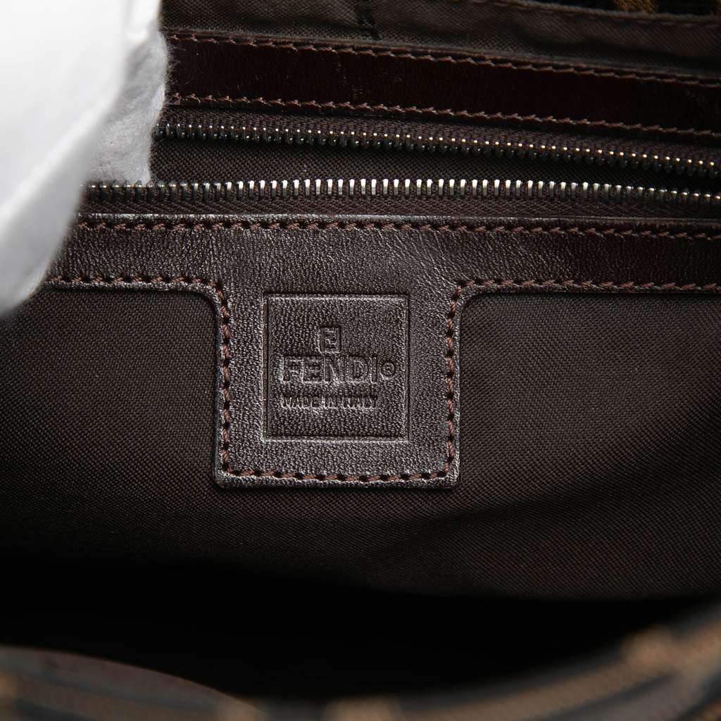 Fendi Zucca Canvas Shoulder Bag Brown Canvas Very good - Box View