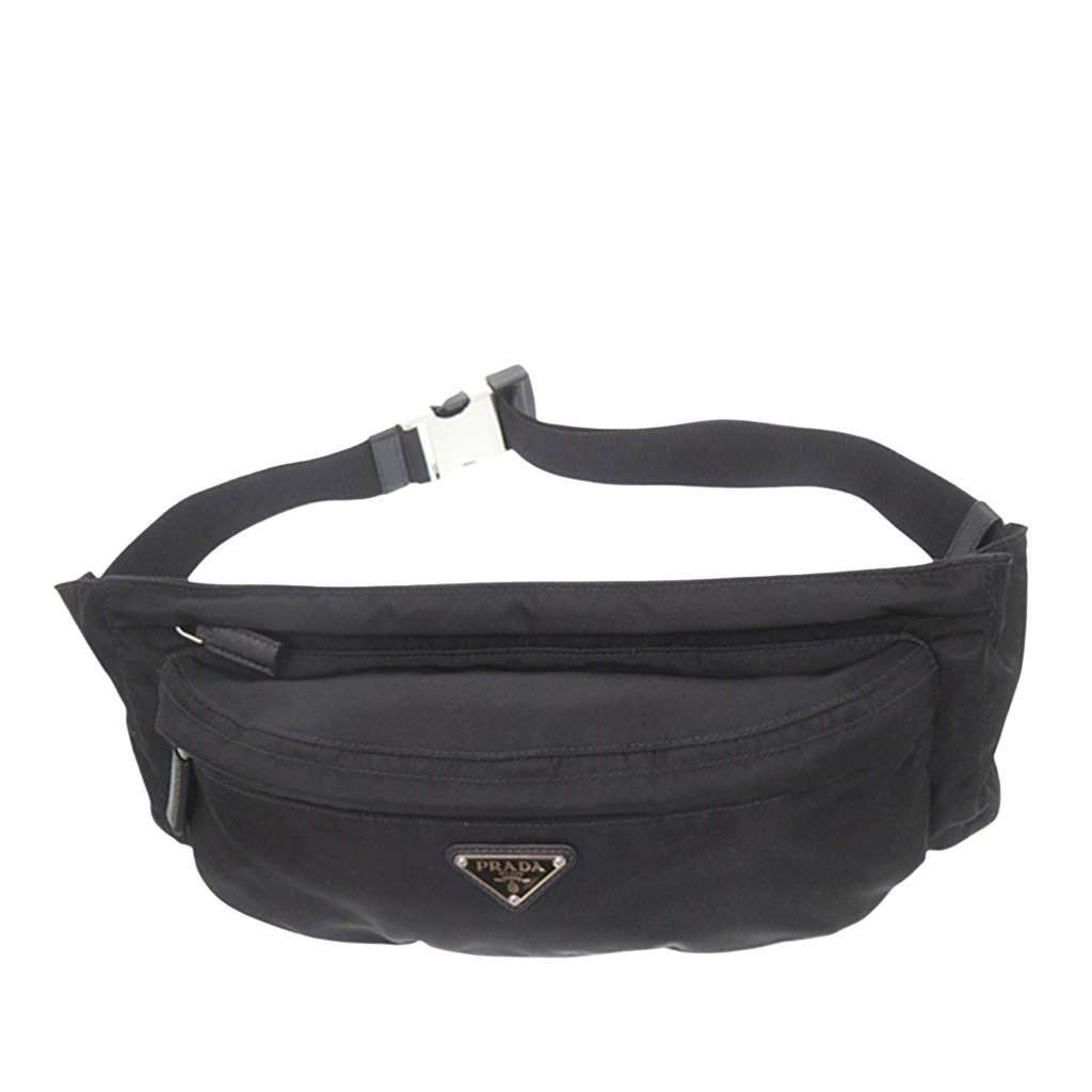 Prada Tessuto Belt Bag Black Very good - Front View