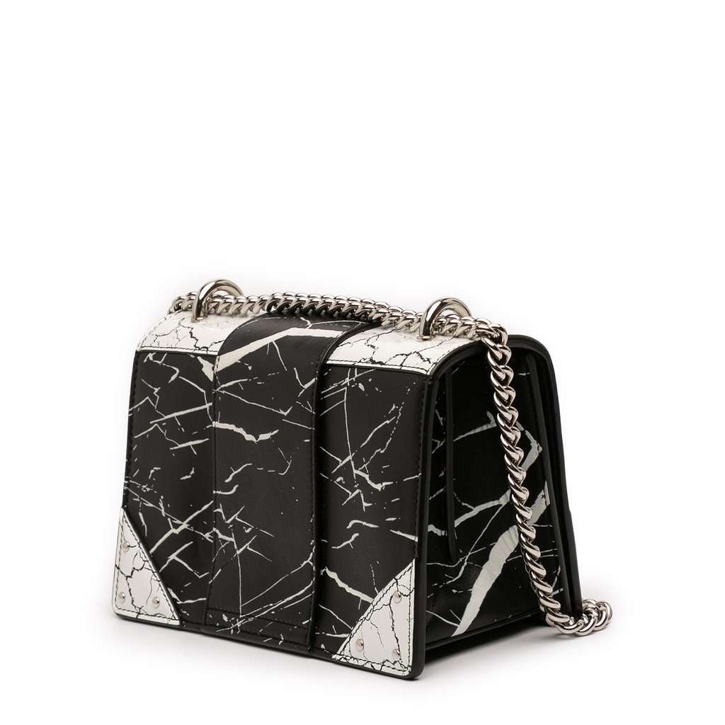 Balmain Printed Leather Ring Box 20 Crossbody Black Leather Very good - Back View