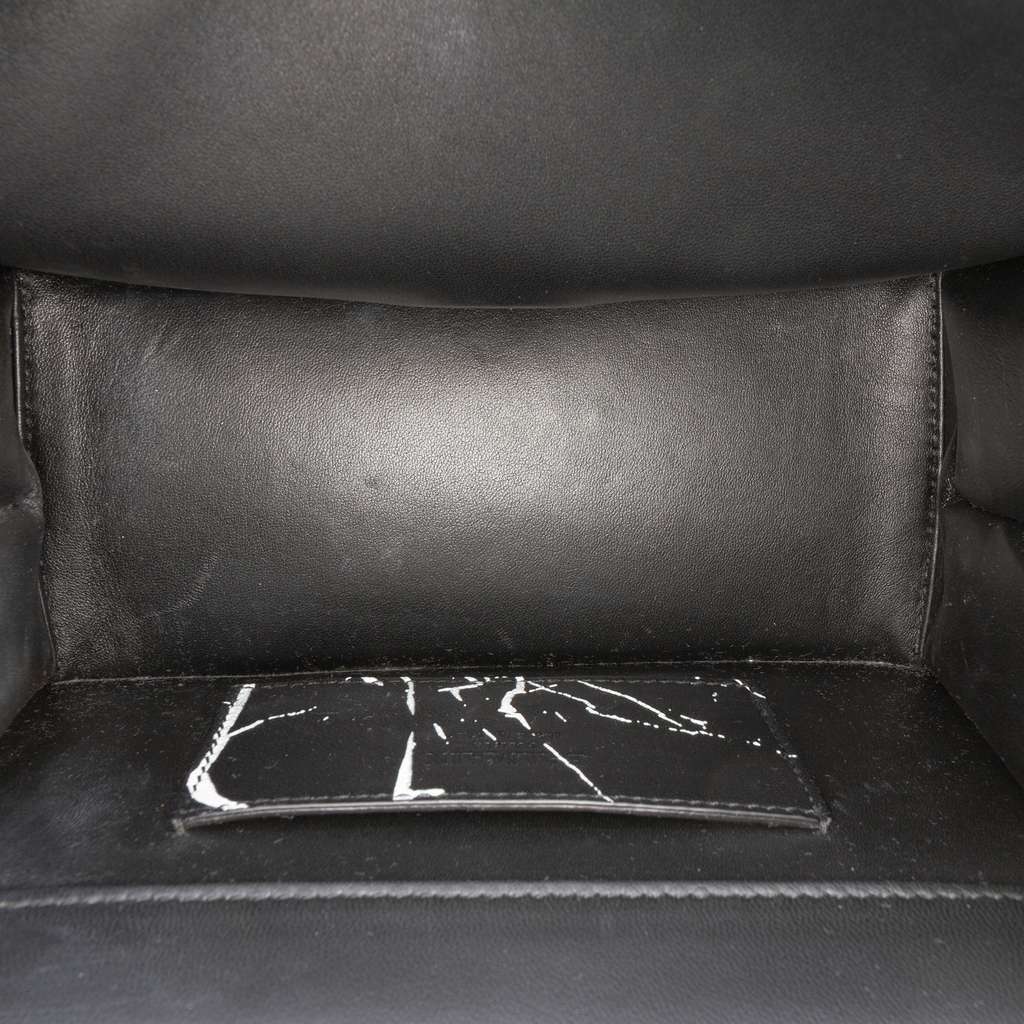 Balmain Printed Leather Ring Box 20 Crossbody Black Leather Very good - Model View