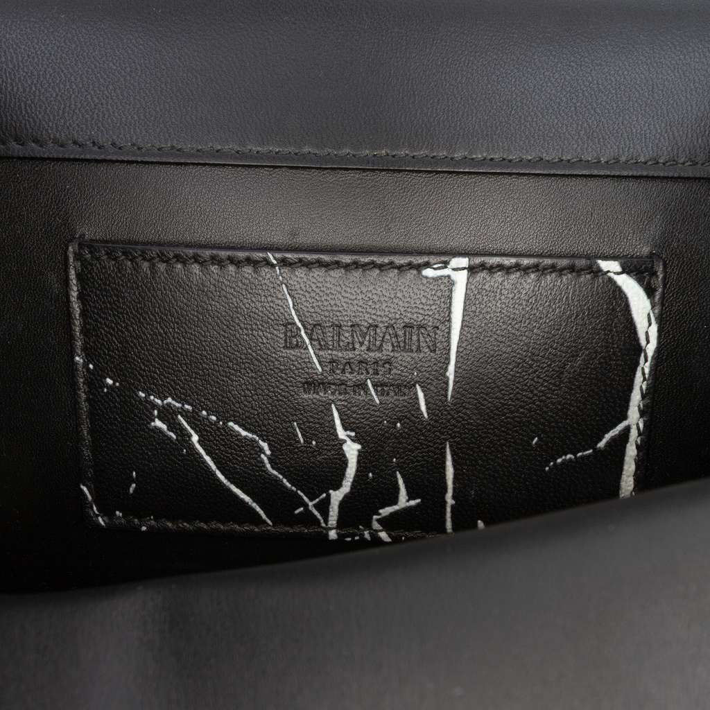 Balmain Printed Leather Ring Box 20 Crossbody Black Leather Very good - Box View