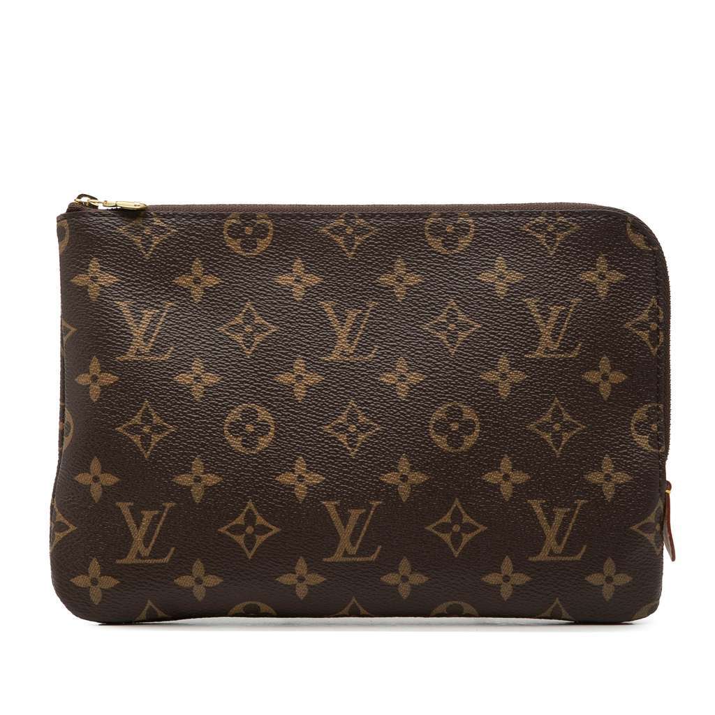 Louis Vuitton Monogram Etui Voyageur PM Brown Very good - Front View