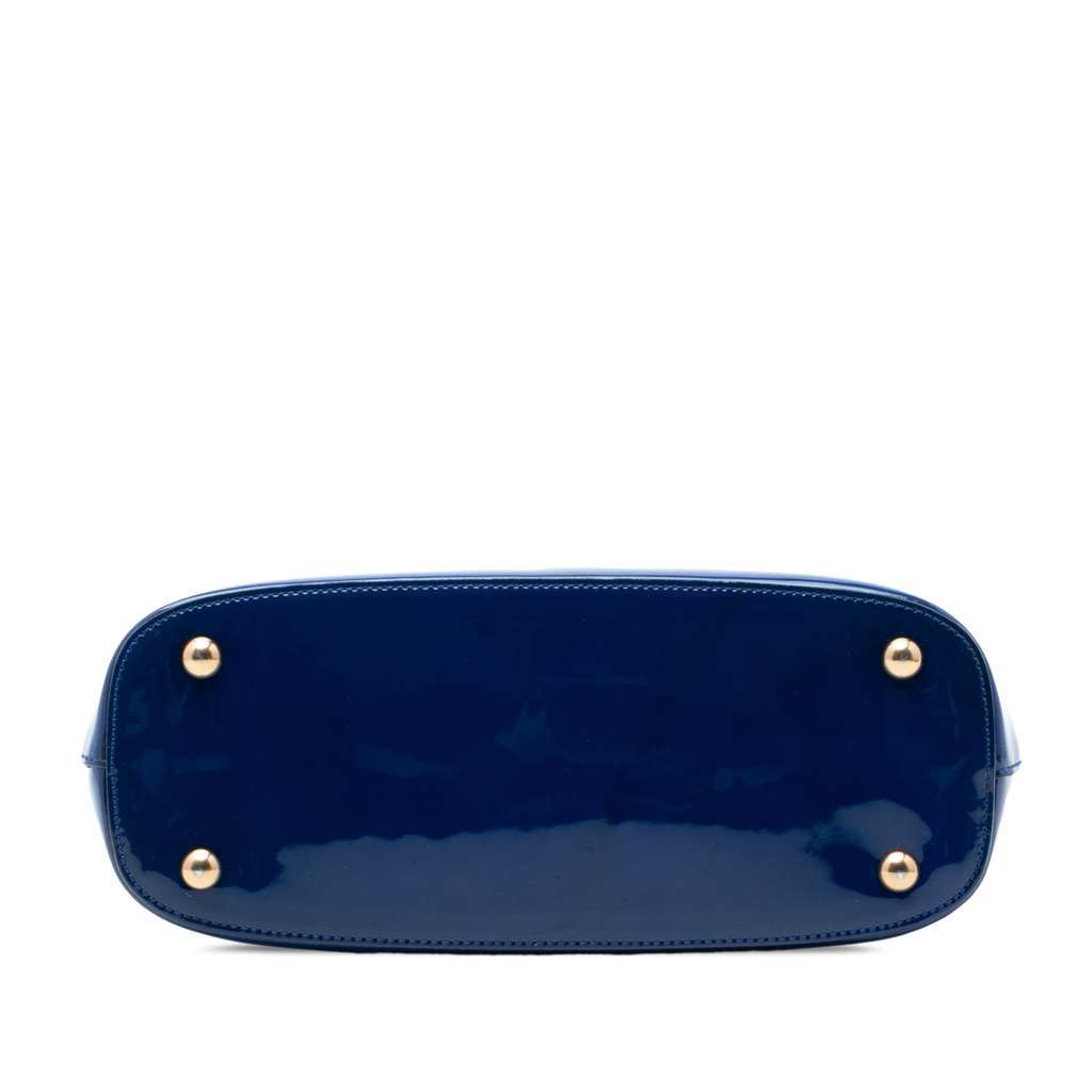 Gucci Patent Bright Bit Satchel Blue Leather Very good condition - Inside View