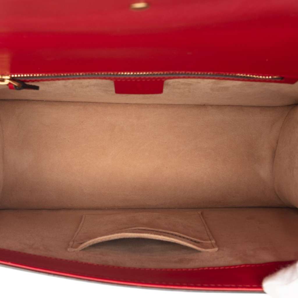 Gucci Medium Leather Web Sylvie Top Handle Bag Red Leather Very good - Model View