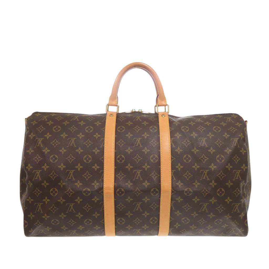 Louis Vuitton Monogram Keepall Bandouliere 55 Brown Very good - Back View