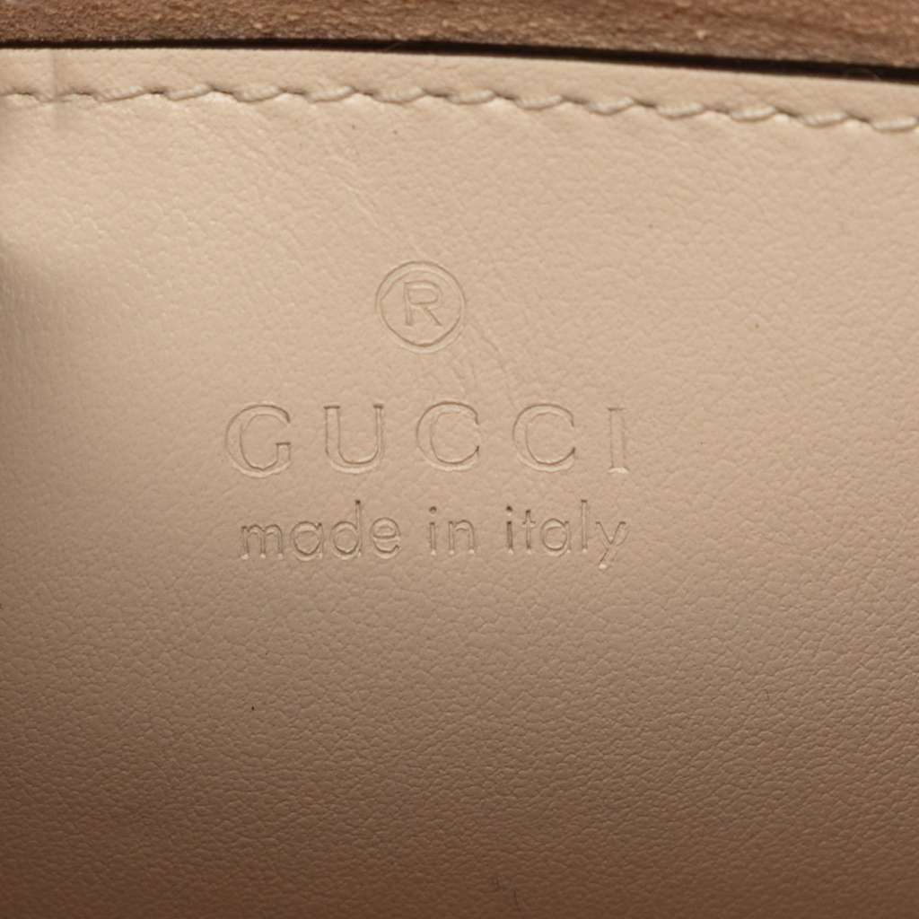 Gucci Mini GG Marmont Matelasse Leather Satchel Brown Leather Very good - Box View