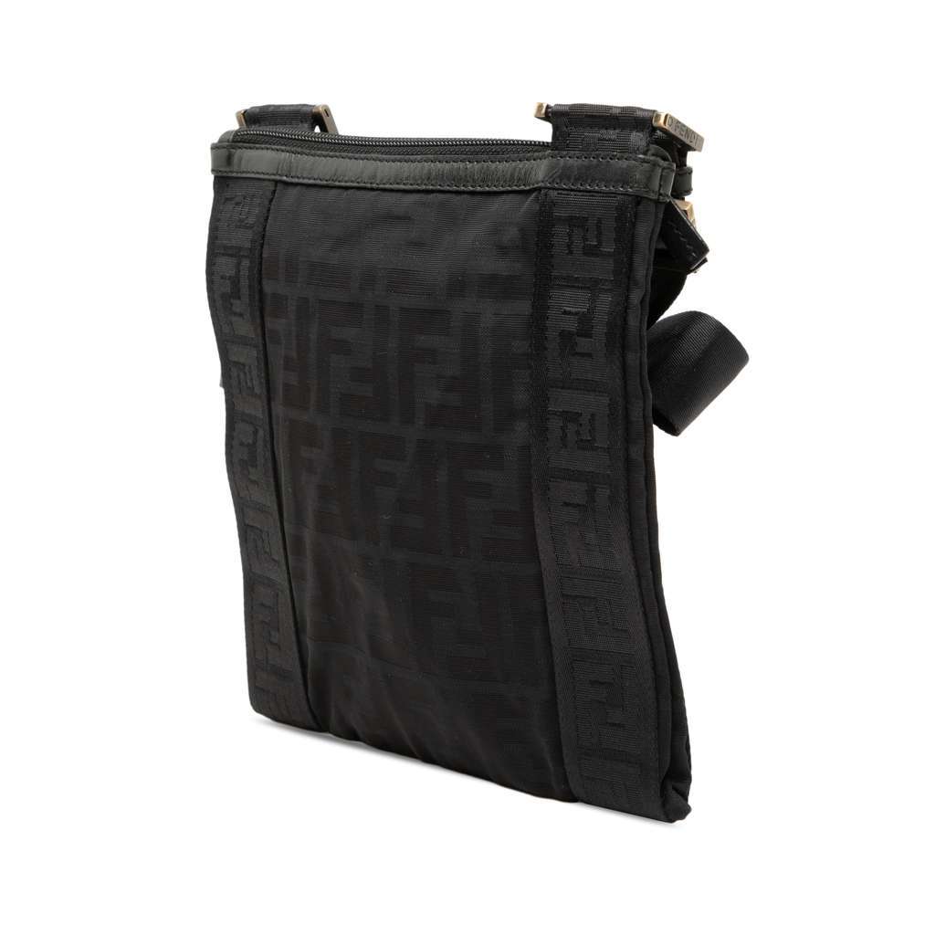 Fendi Zucca Canvas Crossbody Black Canvas Very good - Back View
