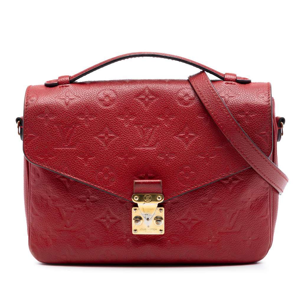 Louis Vuitton Monogram Empreinte Pochette Metis Red Leather Very good - Front View