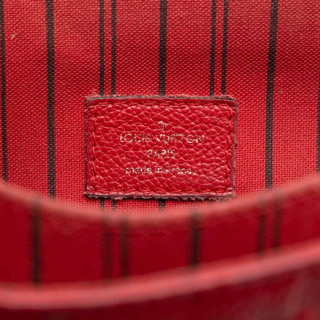 Louis Vuitton Monogram Empreinte Pochette Metis Red Leather Very good - Box View