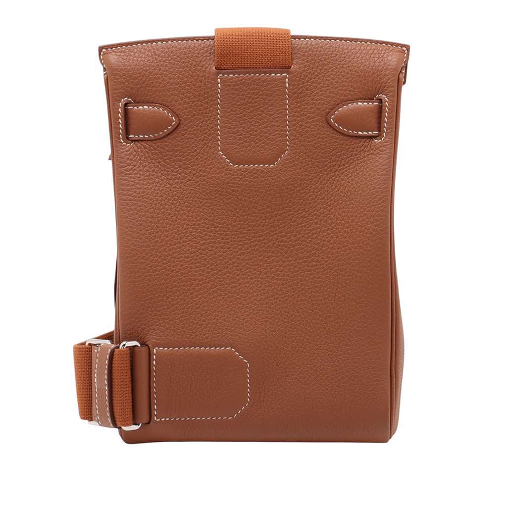 Hermès Togo Kelly Hac A Dos PM Brown Leather Very good - Back View