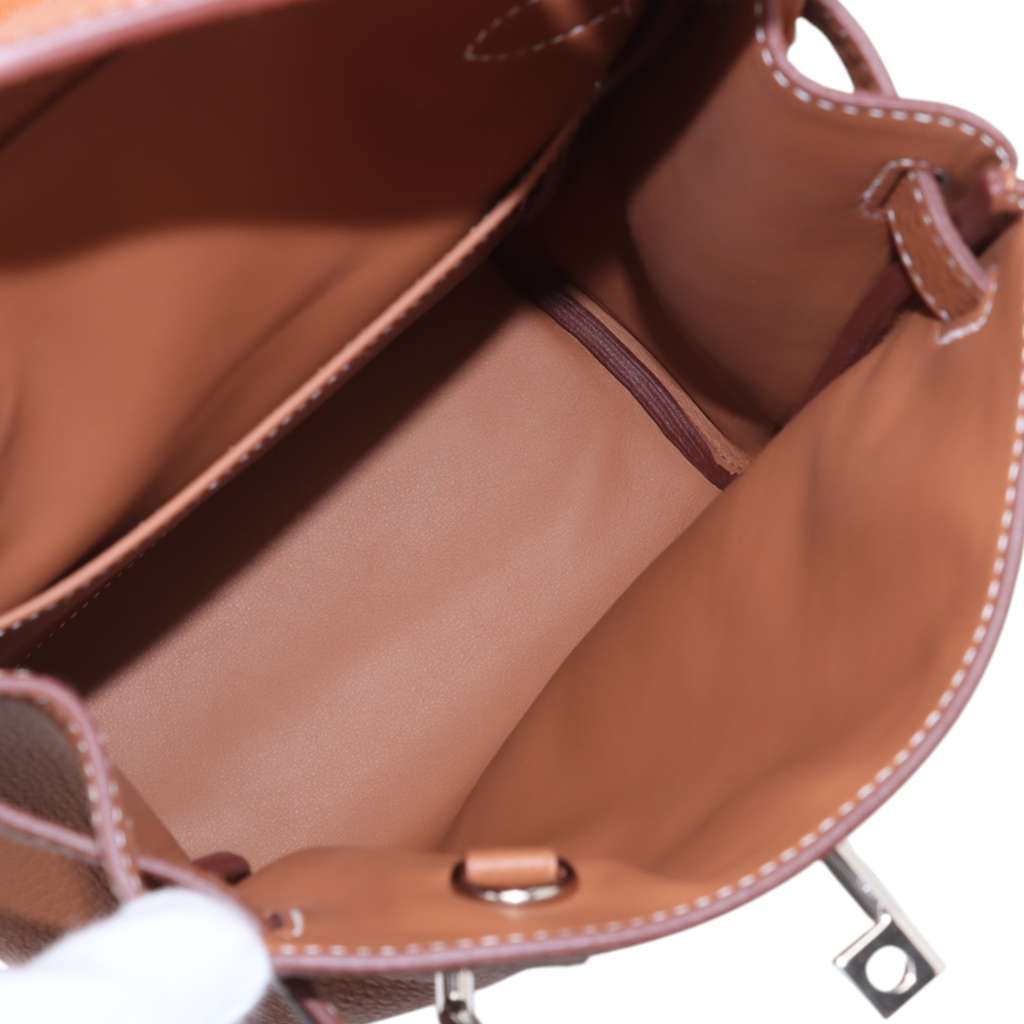 Hermès Togo Kelly Hac A Dos PM Brown Leather Very good - Inside View