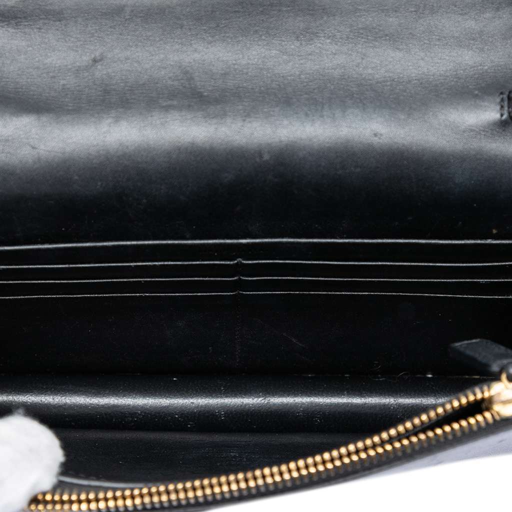 Saint Laurent Smooth Calfskin Monogram Kate Tassel Chain Wallet Black Leather Very good - Model View