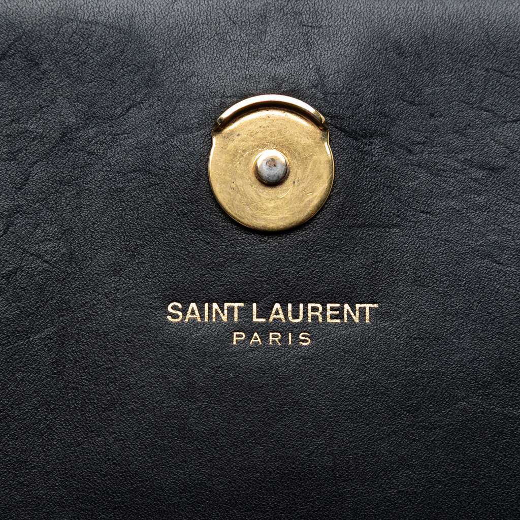 Saint Laurent Smooth Calfskin Monogram Kate Tassel Chain Wallet Black Leather Very good - Box View