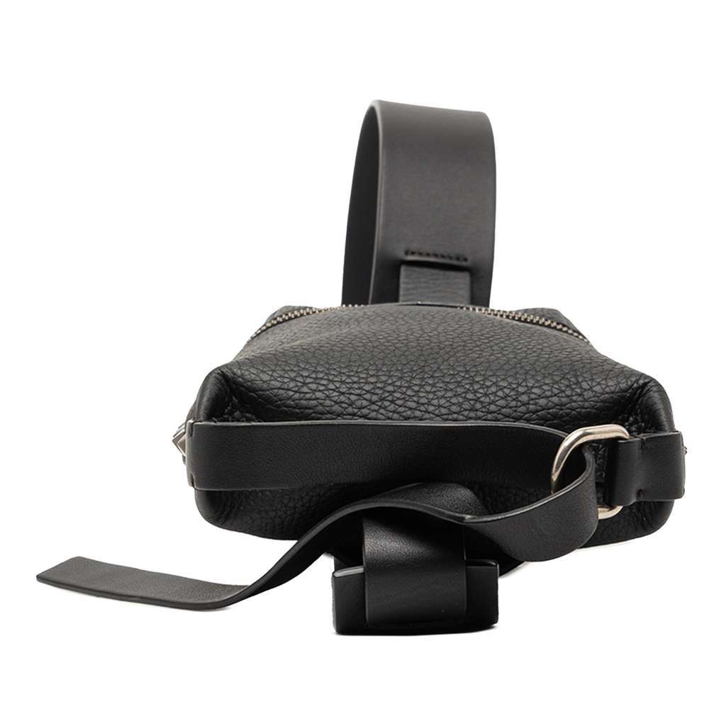 Valentino Grainy Calfskin Rockstud Convertible Sling Bag Black Leather Very good - Inside View