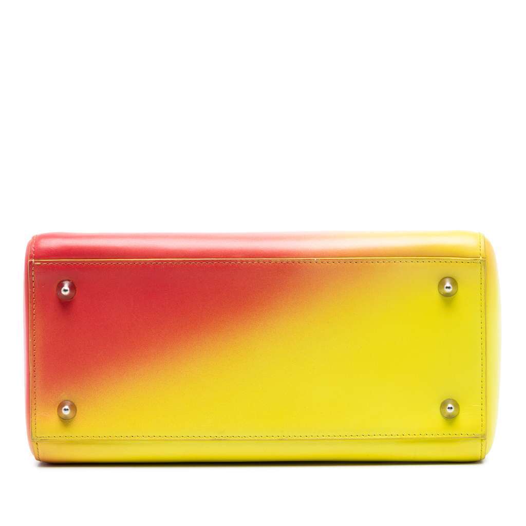 Dior Medium Ombre Calfskin Lady Dior Yellow Leather Very good - Inside View