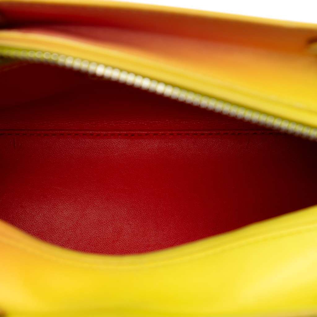 Dior Medium Ombre Calfskin Lady Dior Yellow Leather Very good - Model View