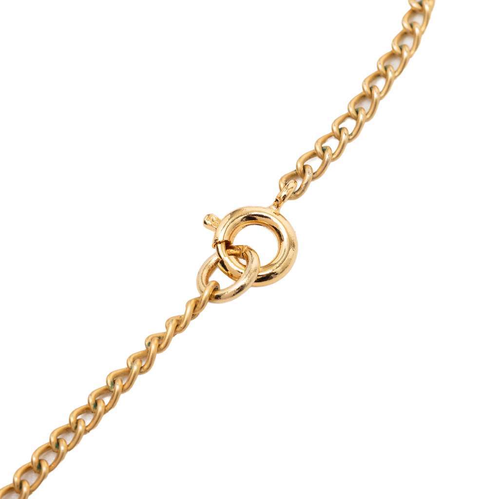 Chanel Gold Plated Enamel Coco Star Pendant Necklace Gold Metal Very good - Model View