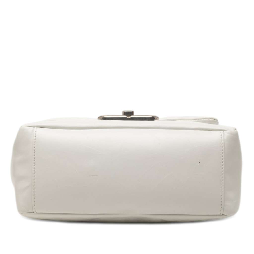 Balenciaga Small Calfskin Monaco Sling Shoulder Bag White Leather Very good - Inside View