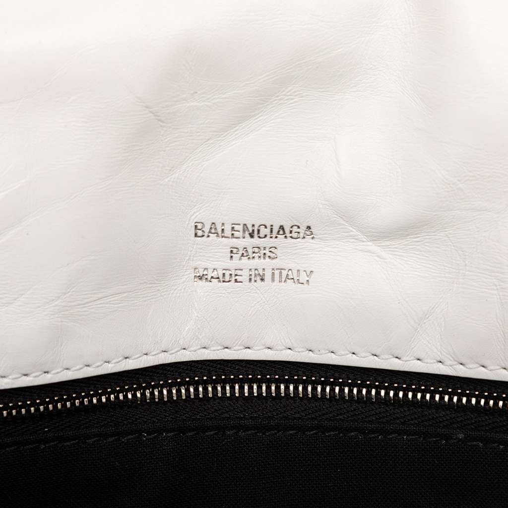 Balenciaga Small Calfskin Monaco Sling Shoulder Bag White Leather Very good - Box View