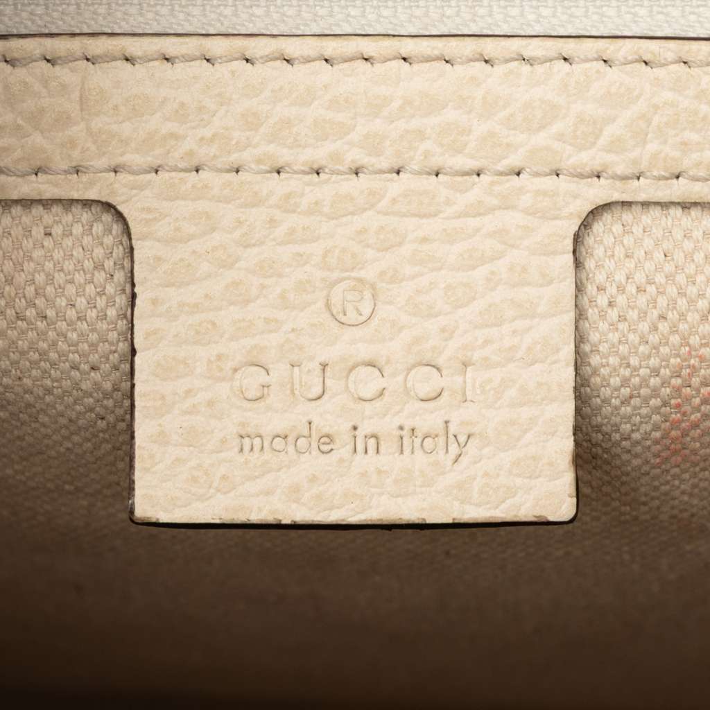 Gucci Grained Calfskin Logo Crossbody Brown Leather Very good - Box View