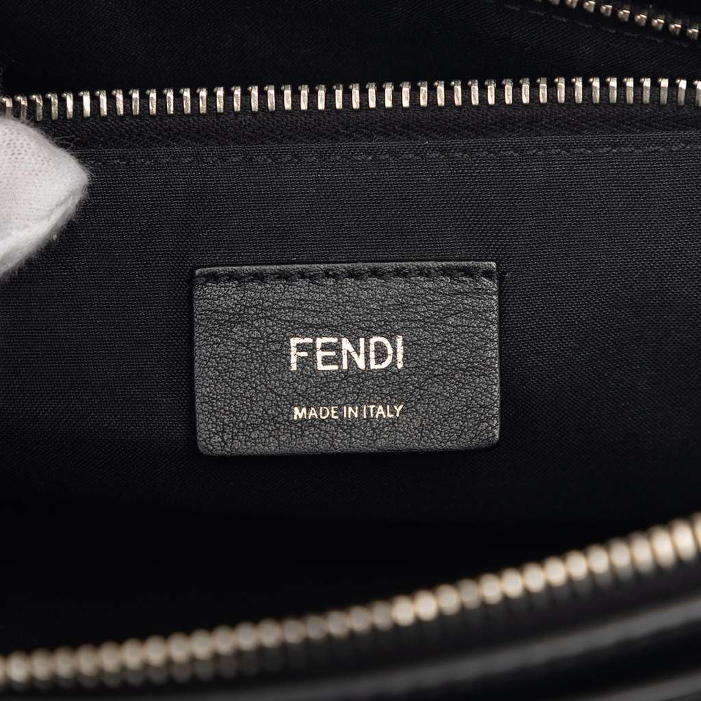 Fendi Medium Leather Pompom By The Way Satchel Black Leather Very good - Box View