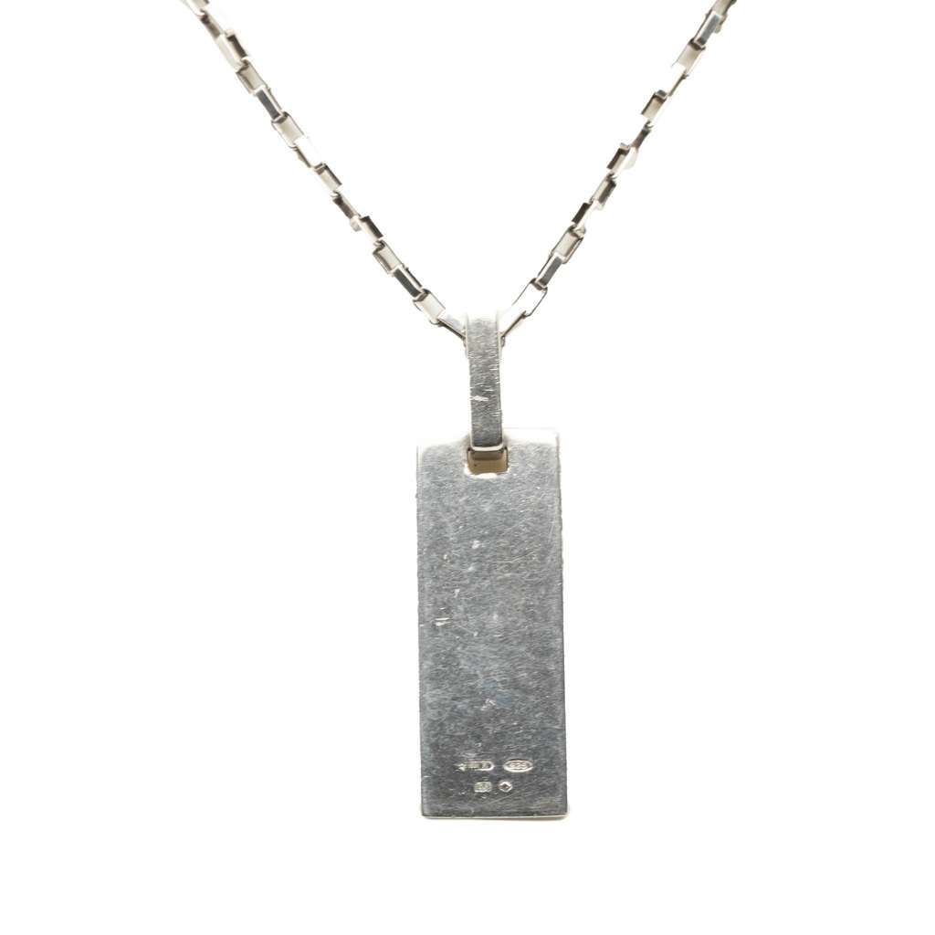 Gucci Sterling Silver G Plate Pendant Necklace Silver Silver Very good - Inside View