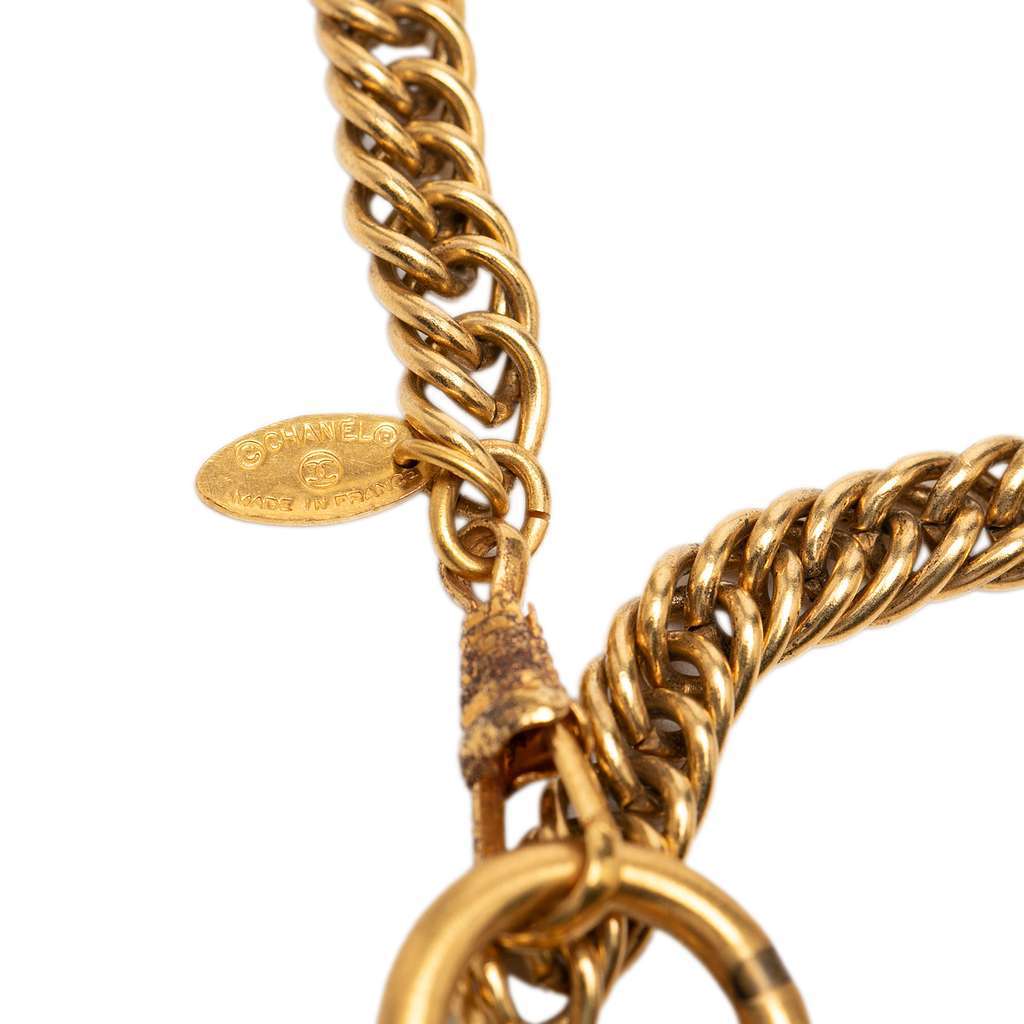 Chanel Gold Plated 31 Rue Cambon Plaque Pendant Necklace Gold Metal Very good - Inside View