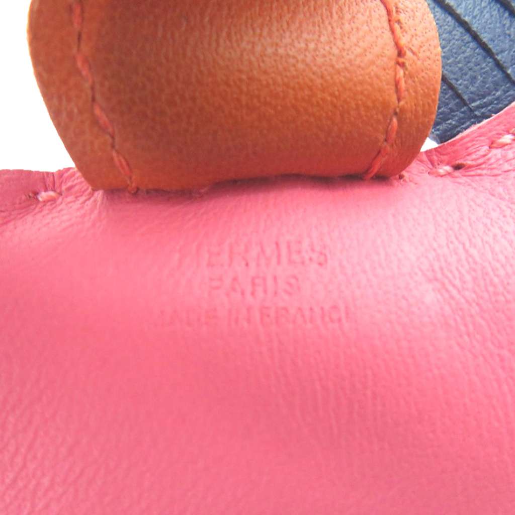 Hermès Milo Lambskin and Swift Grigri Rodeo Bag Charm PM Pink Leather Very good - Inside View