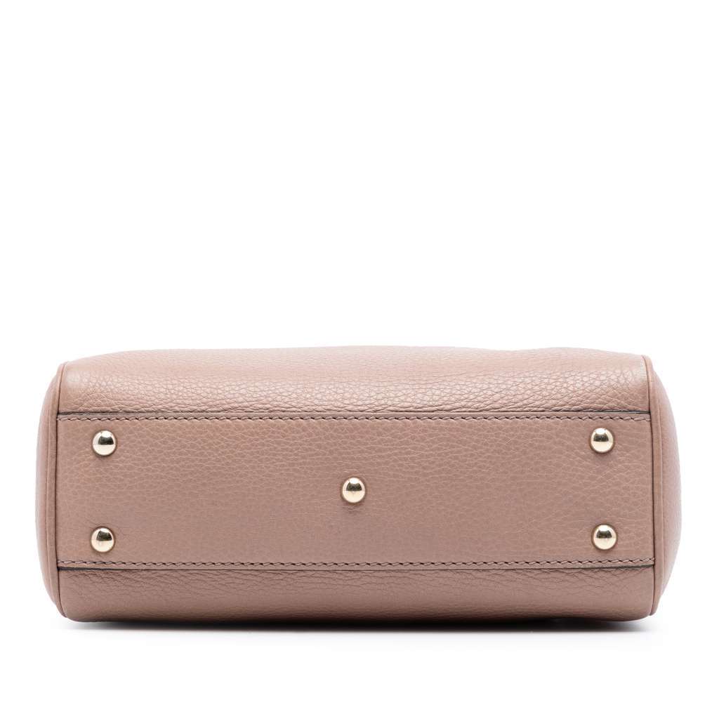 Gucci Mini Calfskin Bamboo Shopper Satchel Pink Leather Very good condition - Inside View