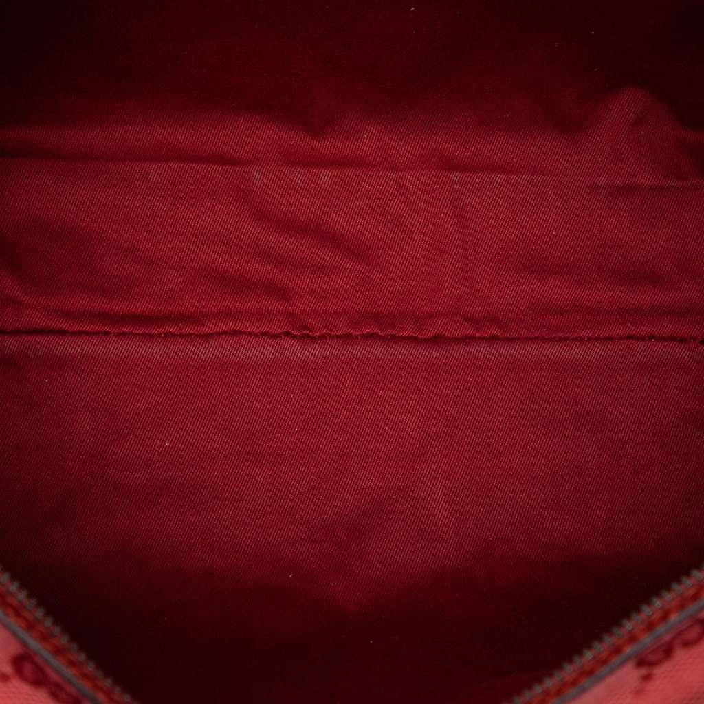 Gucci GG Canvas Boston Bag Red Canvas Very good - Model View