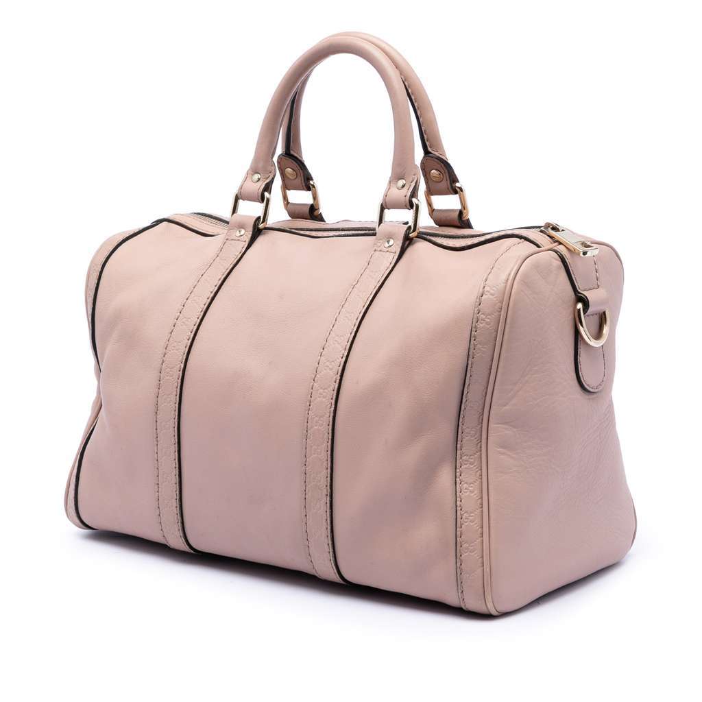 Gucci Medium Microguccissima Trimmed Calfskin Joy Boston Bag Pink Leather Very good - Back View