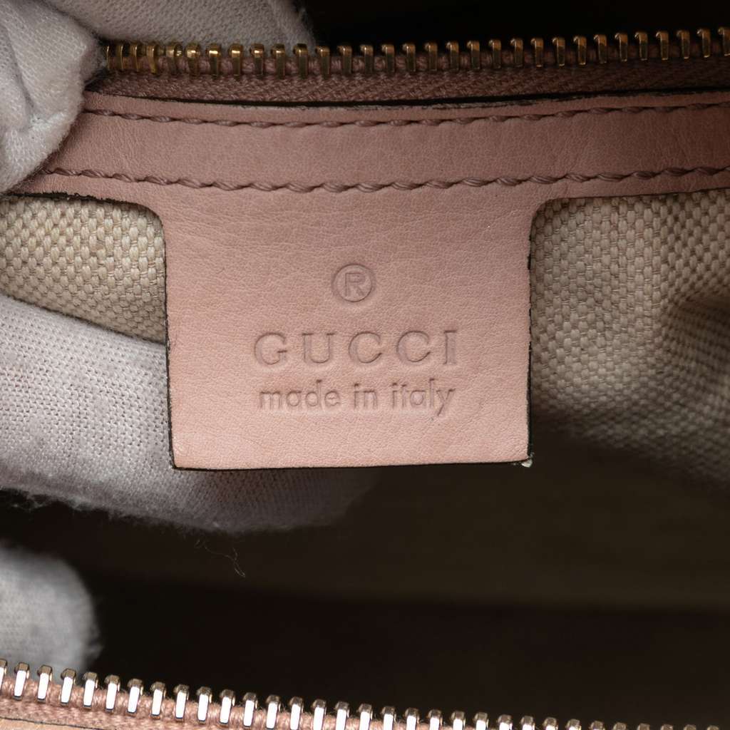 Gucci Medium Microguccissima Trimmed Calfskin Joy Boston Bag Pink Leather Very good - Box View