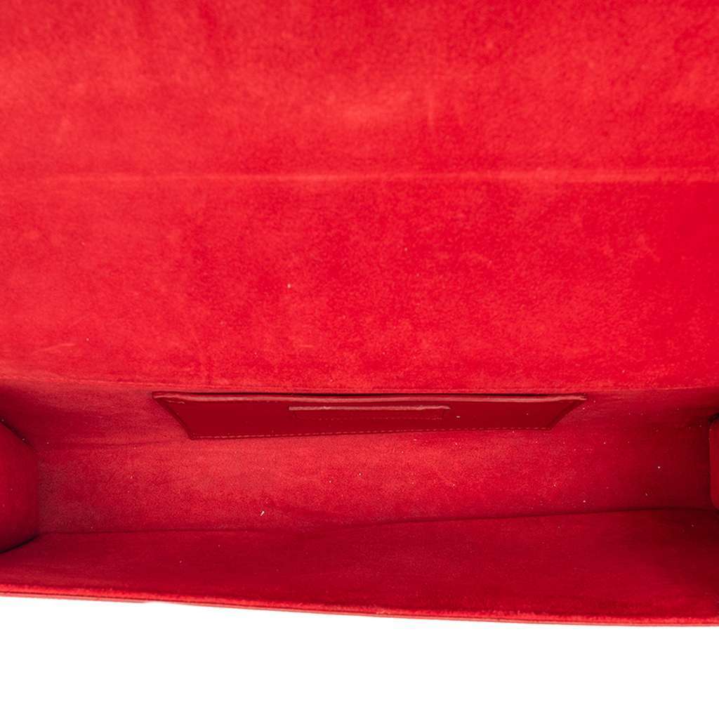 Saint Laurent Grain de Poudre Monogram Cassandre Clutch Red Leather Very good - Model View