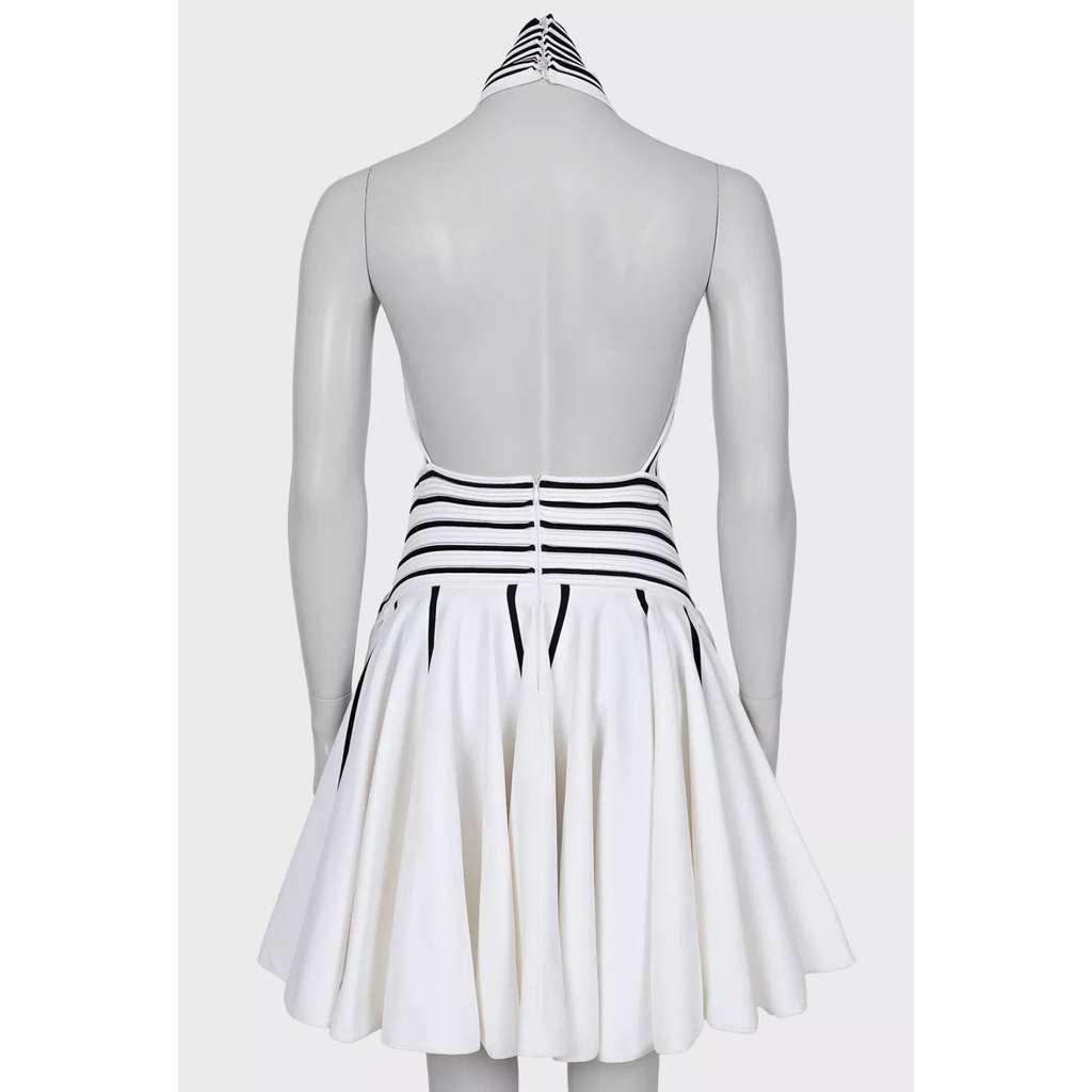 Bottega Veneta Striped Fitted Dress Black Very good condition - Inside View