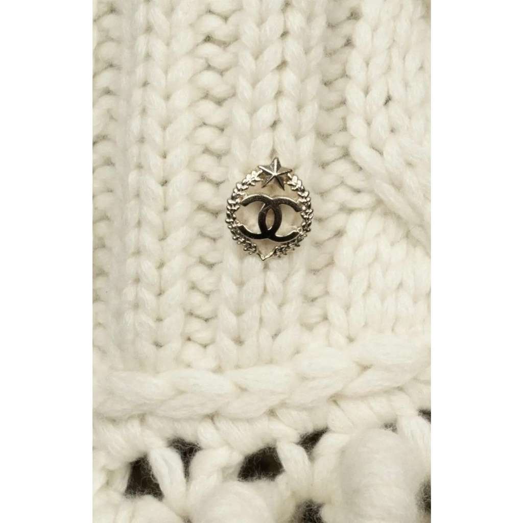 Chanel 2009 Knit Dress White Wool Very good condition - Inside View