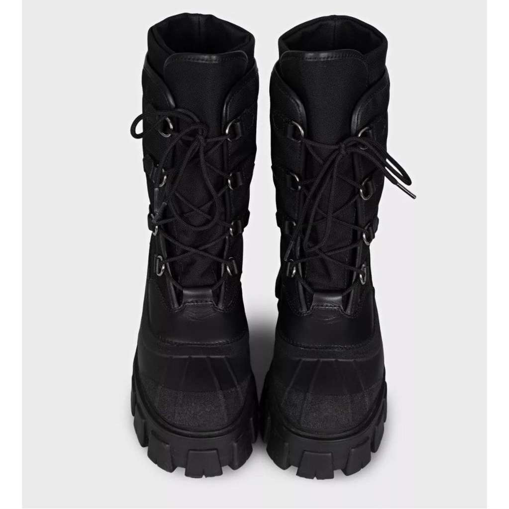 Prada Lace Up Boots Black Lace Very good condition - Back View