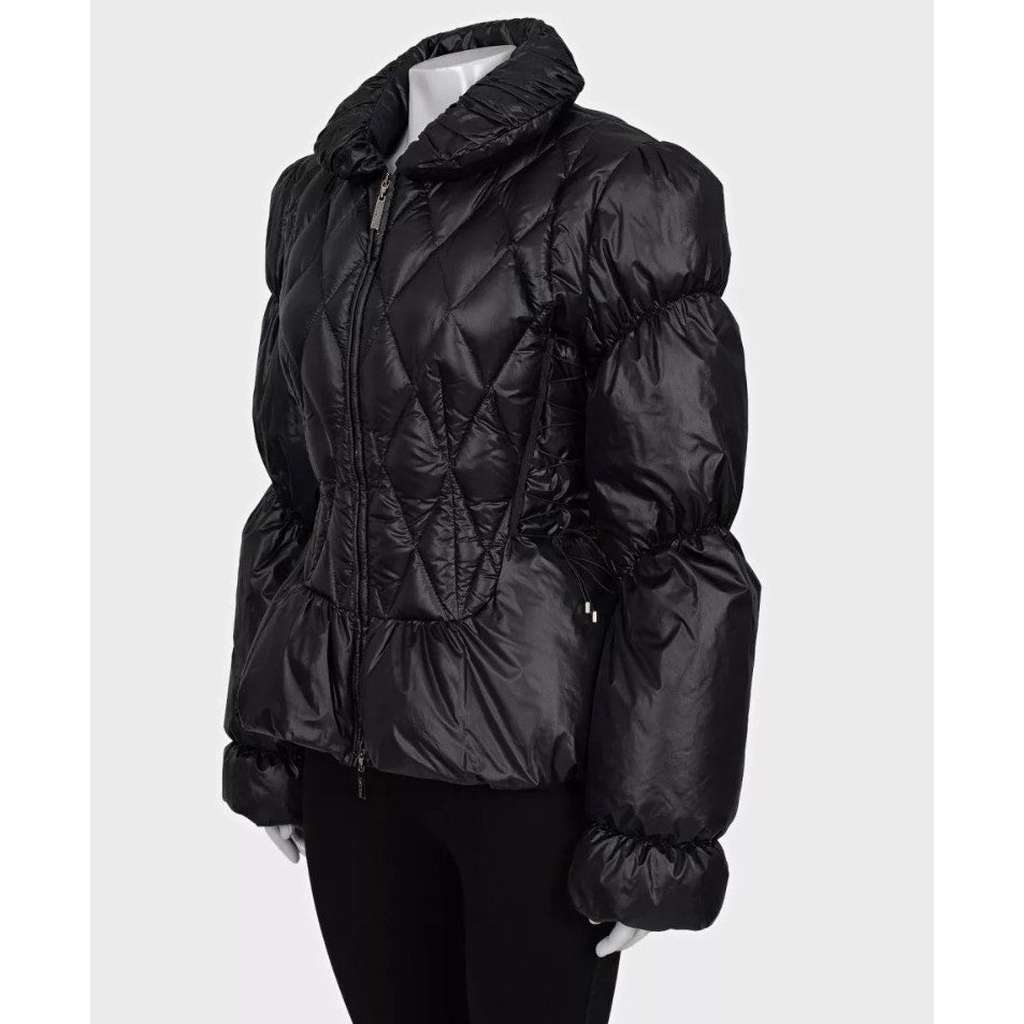 Roberto Cavalli Quilted Lace Up Jacket Black Lace Very good condition - Back View
