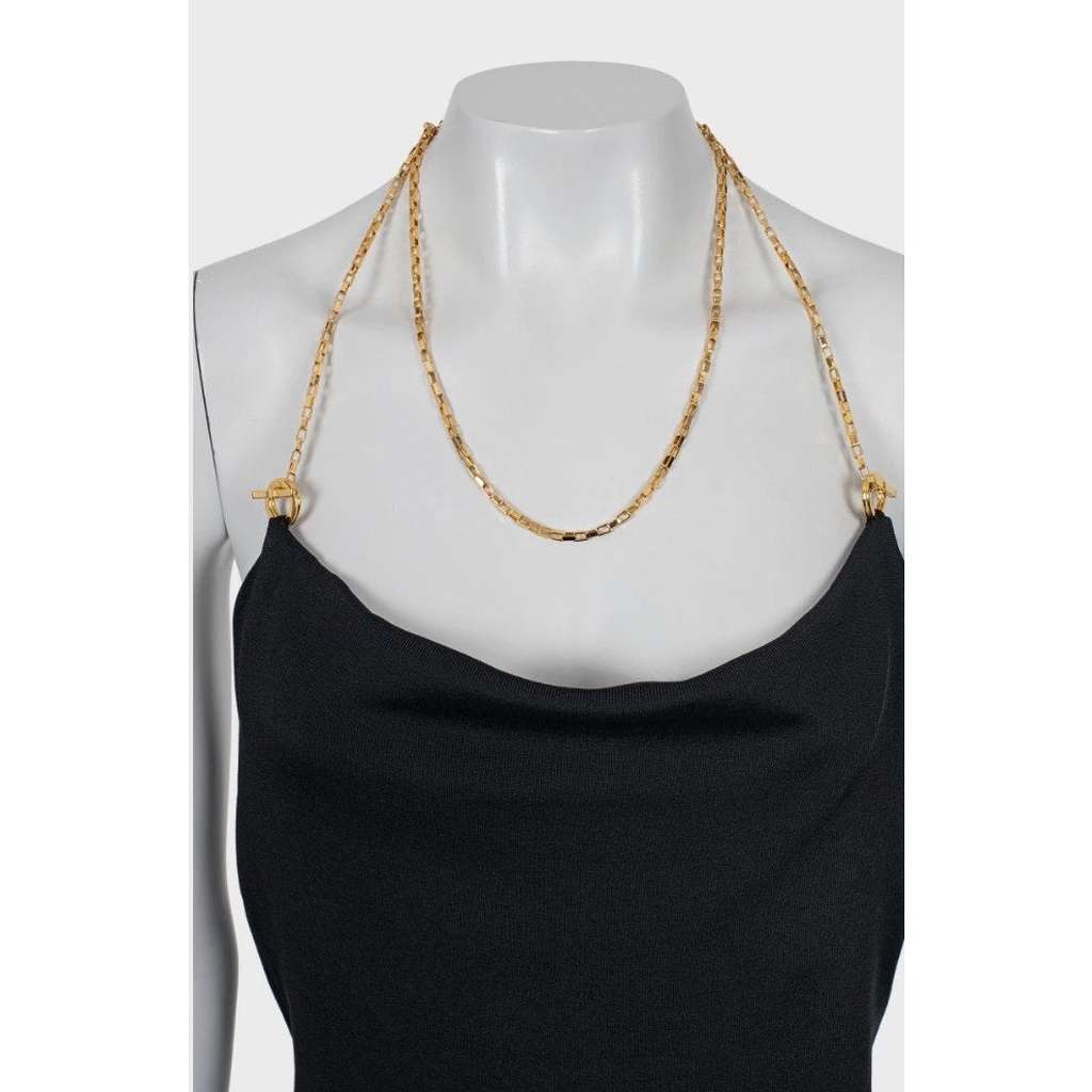 Bottega Veneta Maxi Dress Black Very good condition - Model View
