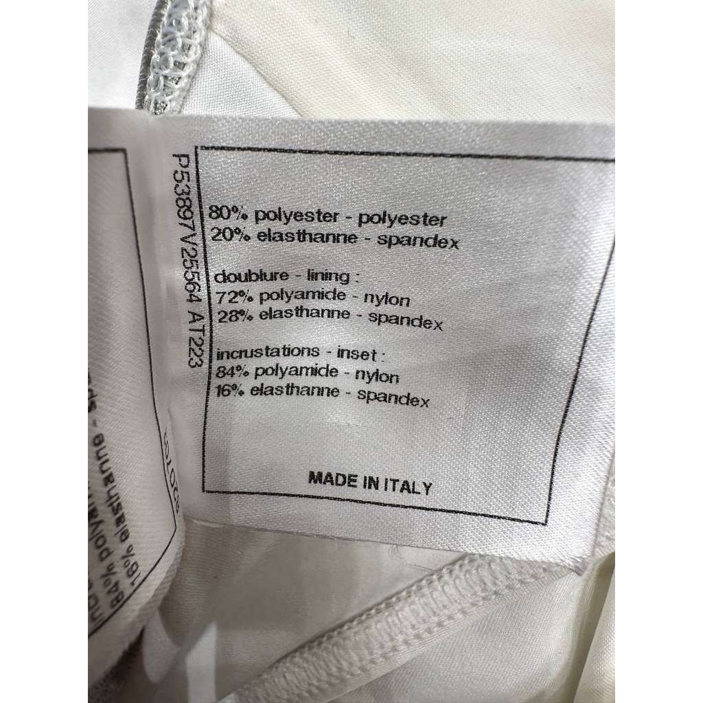Chanel CC Logo Two Piece Bikini White Cotton Very good condition - Box View