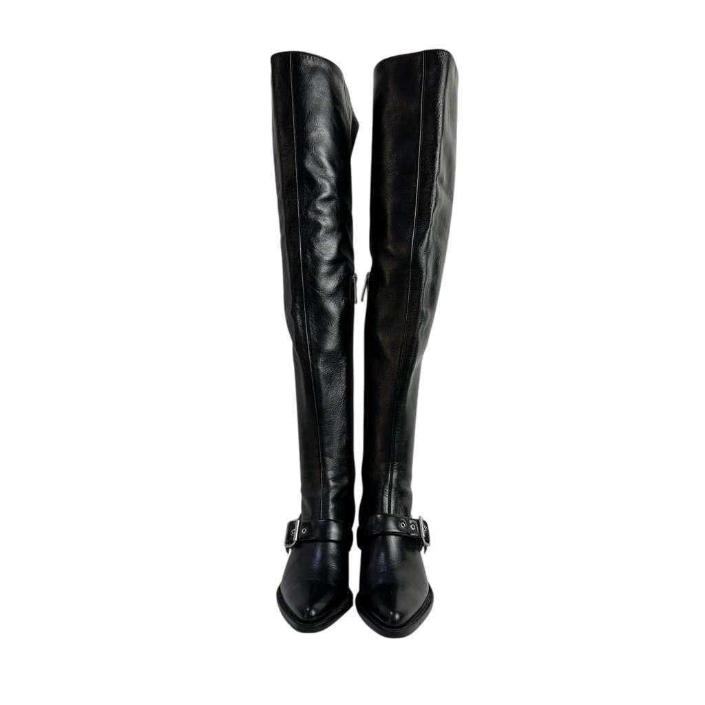 Chloé Chloe Over the Knee Buckle Black Leather Good condition - Inside View