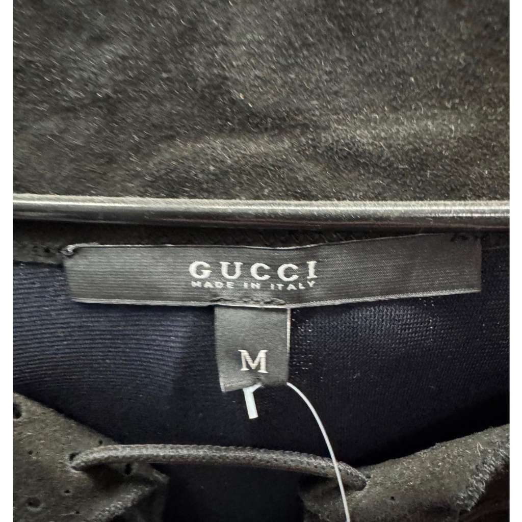 Gucci Fitted Dress with Faux Belt Blue Very good condition - Box View