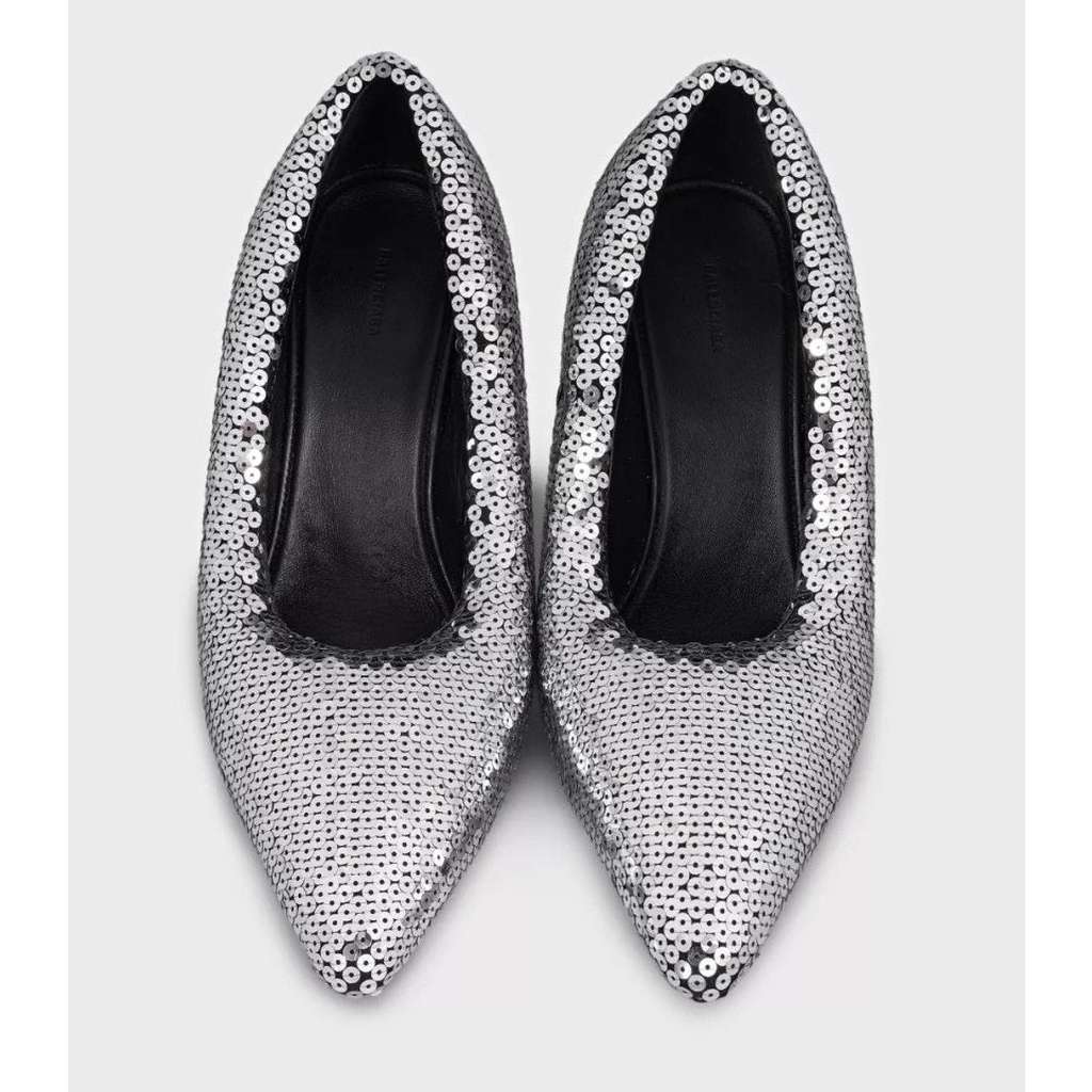 Balenciaga Sequin Stiletto Pumps Black Leather Very good condition - Inside View