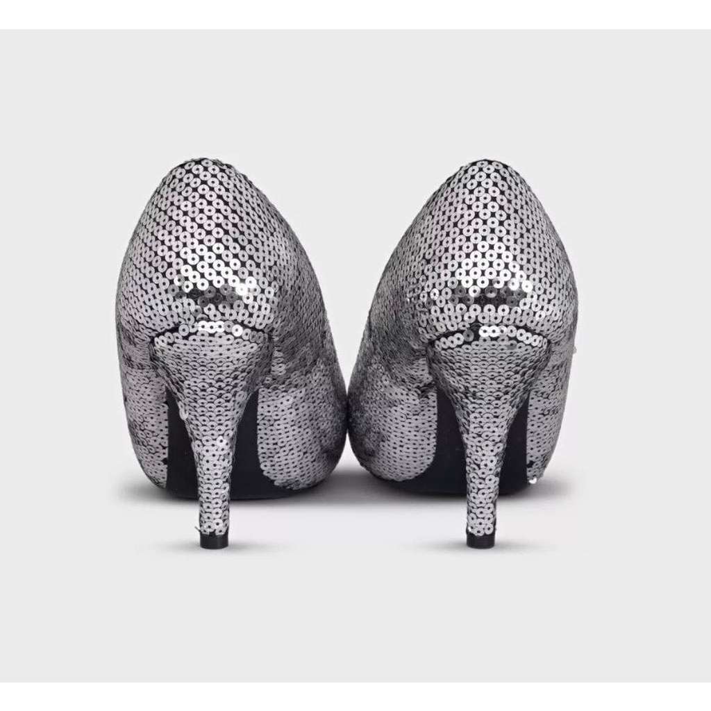 Balenciaga Sequin Stiletto Pumps Black Leather Very good condition - Model View
